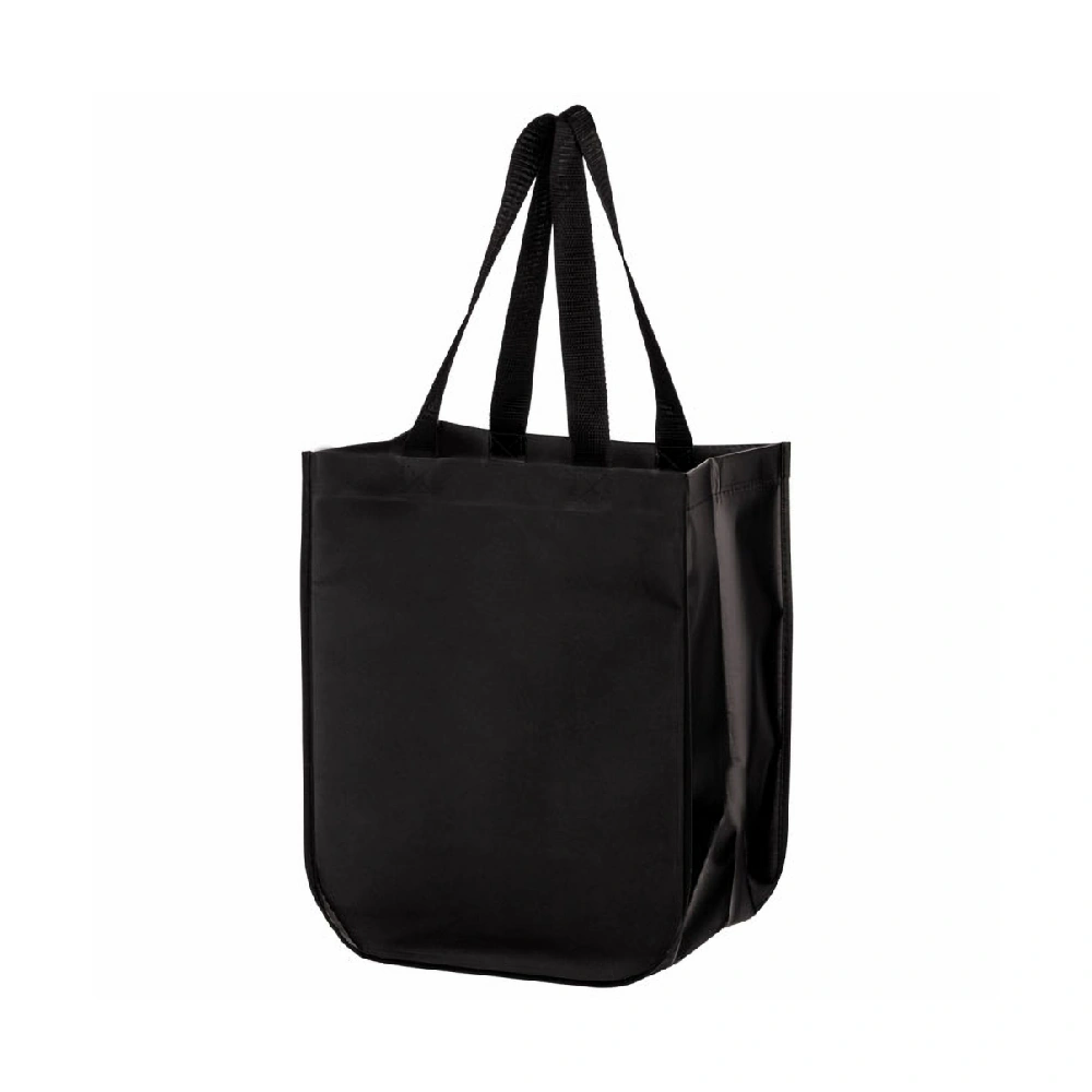 Black RPET non-woven retail shopping bag