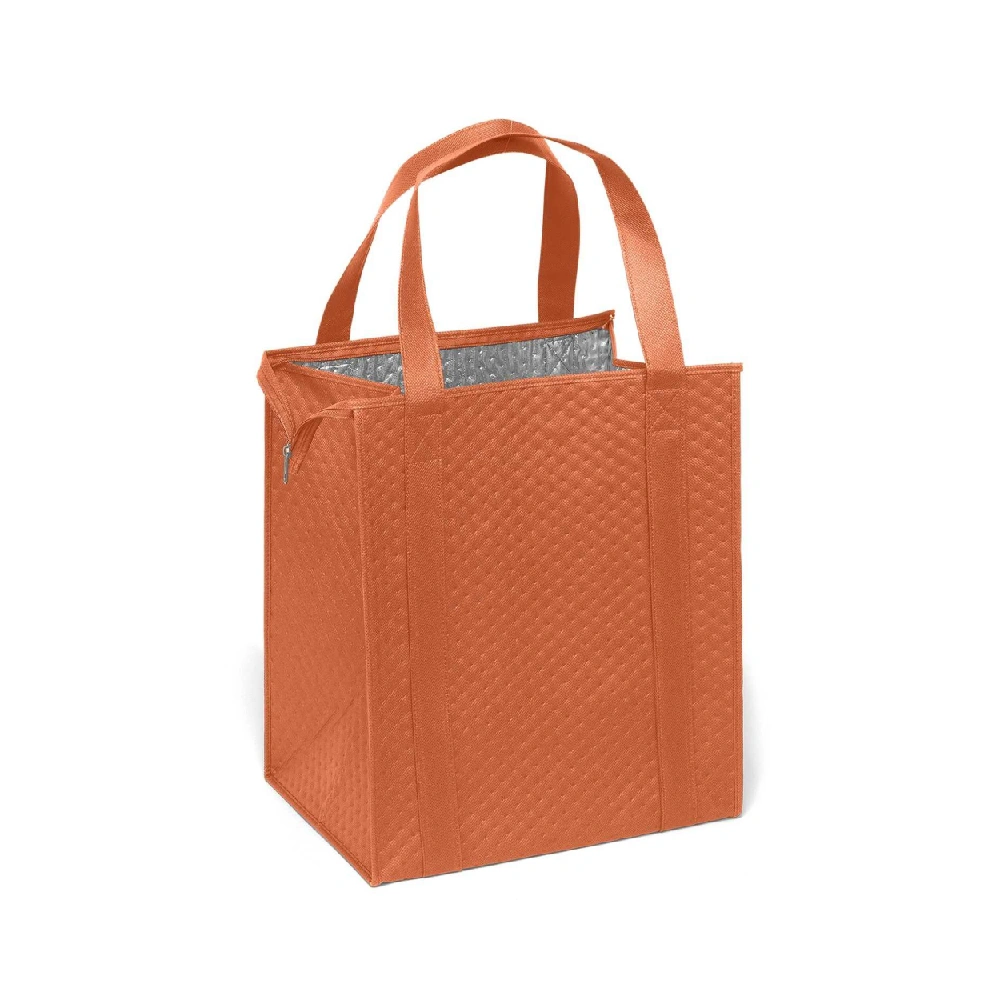 Orange Custom Insulated Bag – Thermal Cooler Tote with Zipper