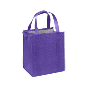 Purple Custom Insulated Tote Bag with Logo Printing