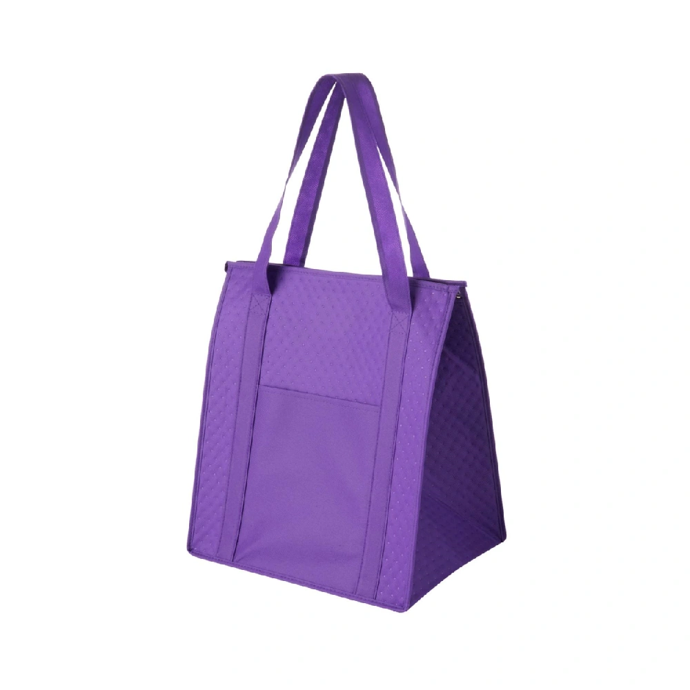 Purple Custom Printed Cooler Bag | Stylish Insulated Tote for Lunch or Groceries