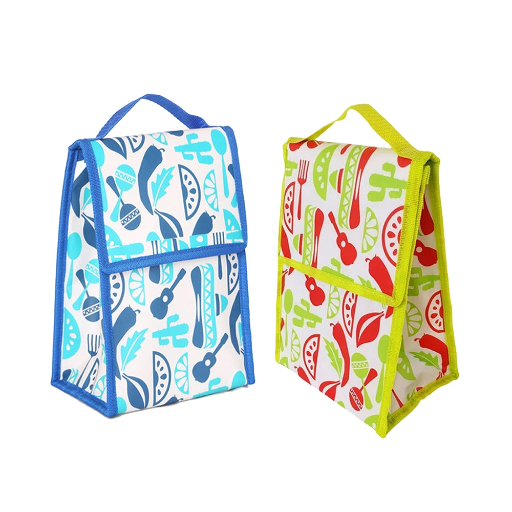 Custom Printed Cooler Tote Bags with Velcro Closure and Aluminum Foil Lining