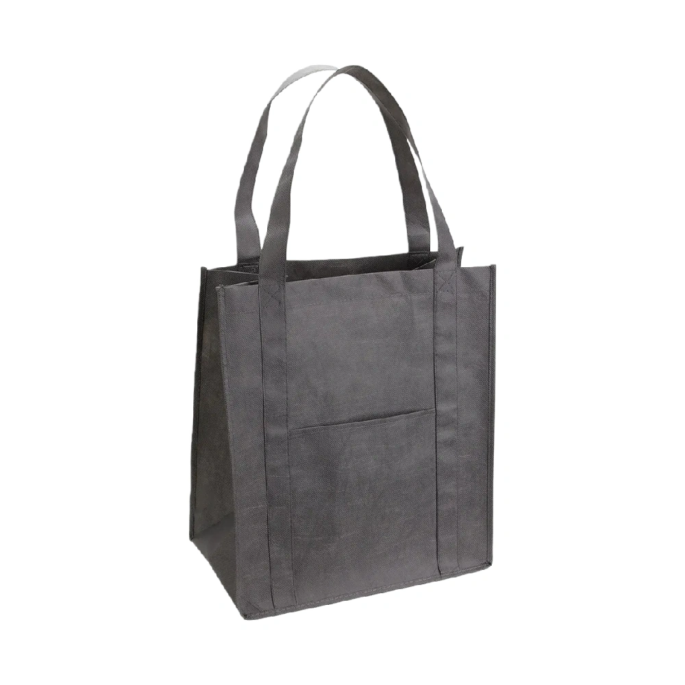 Gray RPET Non-Woven Shopping Tote Bag for Groceries and Daily Use | Wholesale Shopping Totes