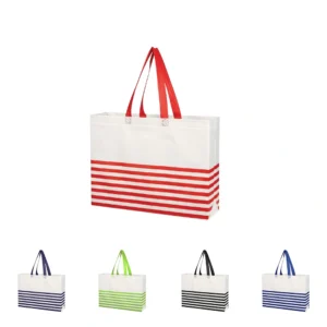Multi-color custom printed tote bags set