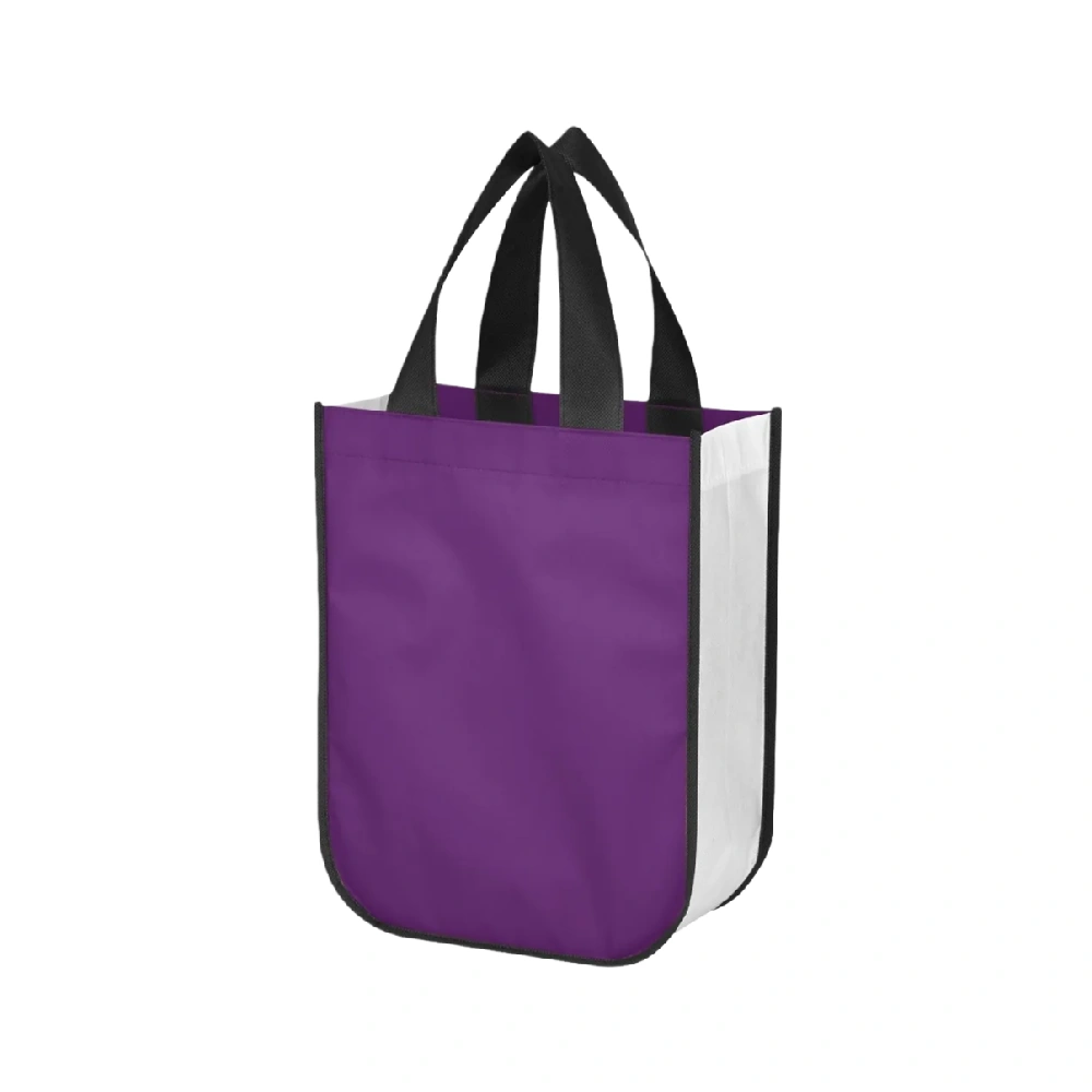 Purple custom tote bag with logo