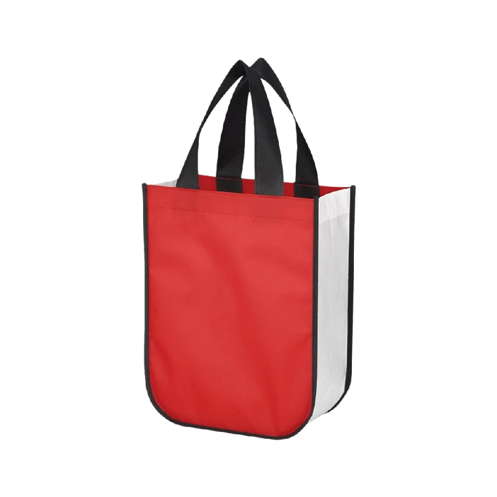 Custom red tote bag with logo for daily shopping