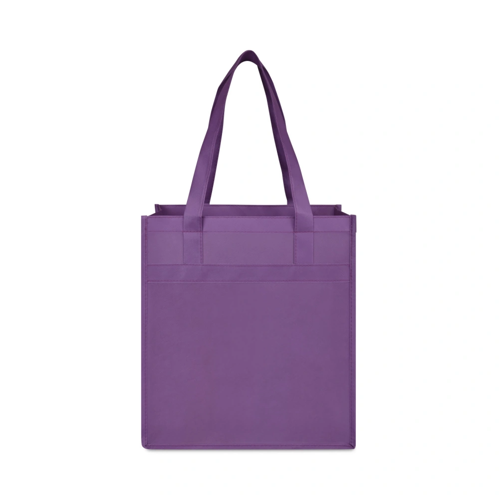 Purple Non-Woven Shopping Tote Bag with Custom Logo