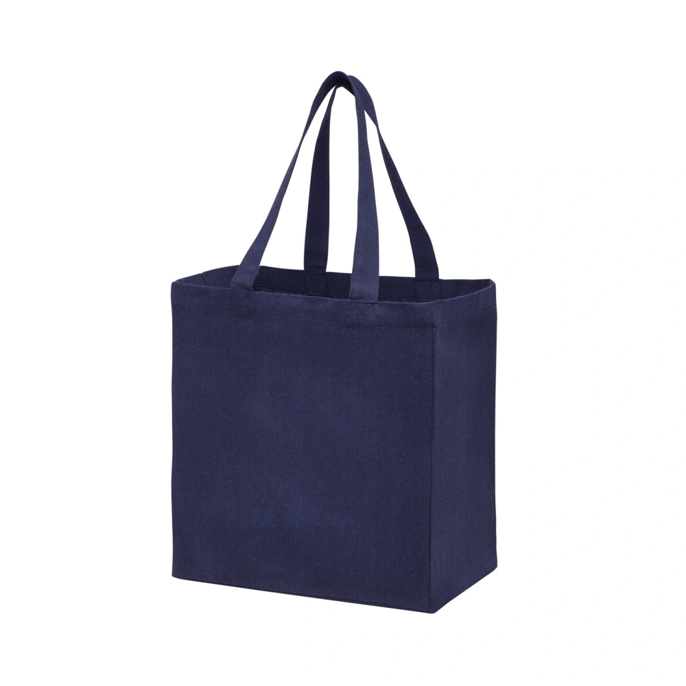 Navy blue cotton canvas tote bag from reliable canvas bag manufacturers